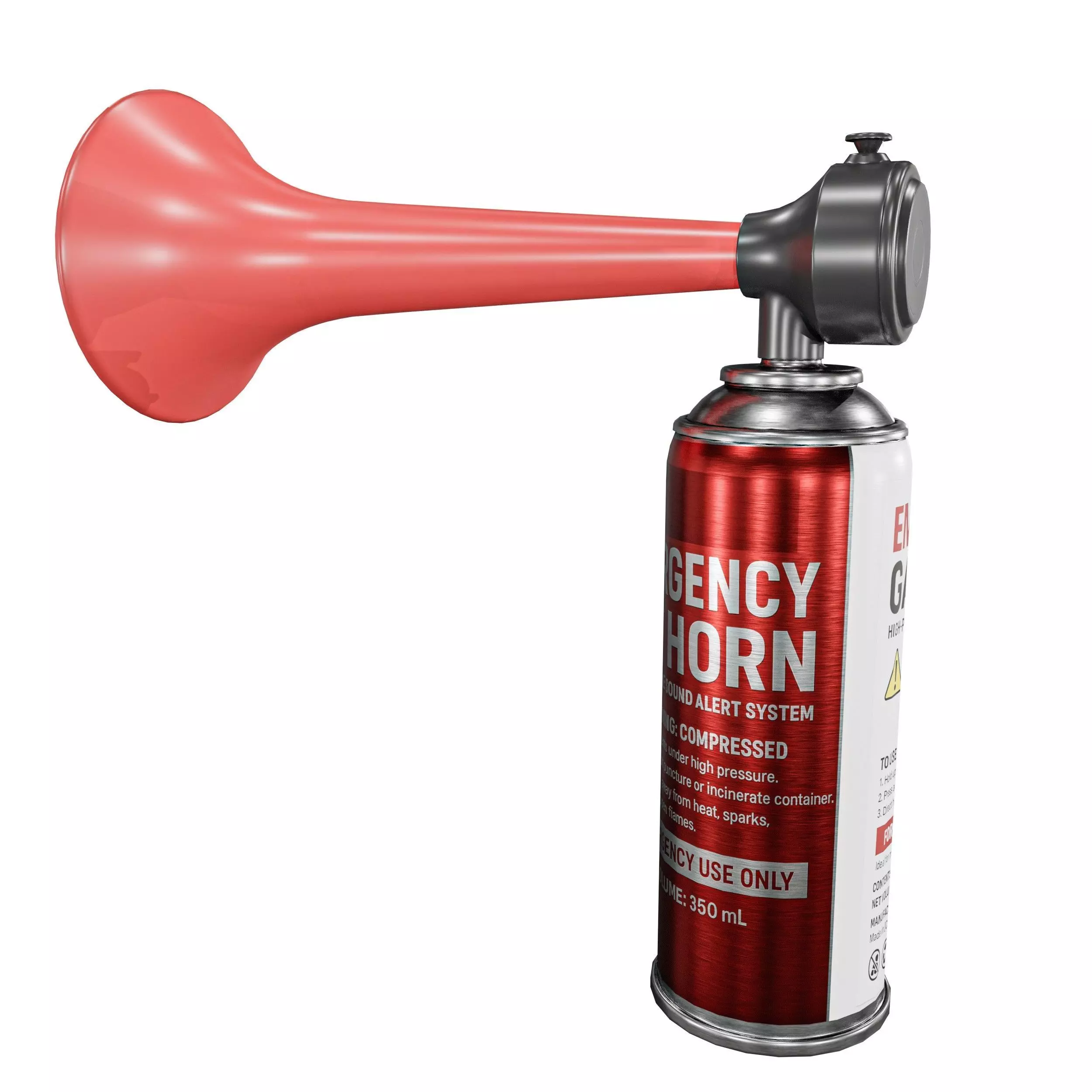 Emergency Gas Horn Bottle Low-poly 3D model_10
