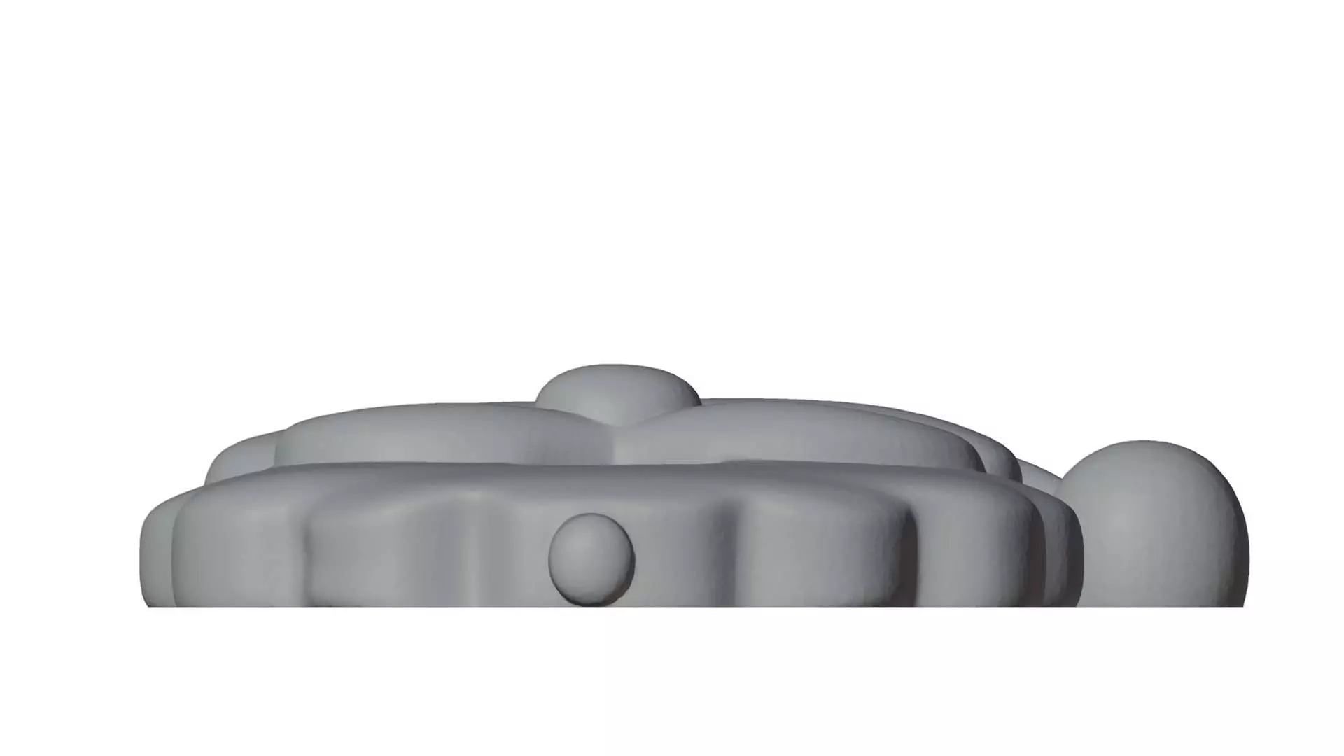 Santa cake topper 3D Print Ready 3D print model_1