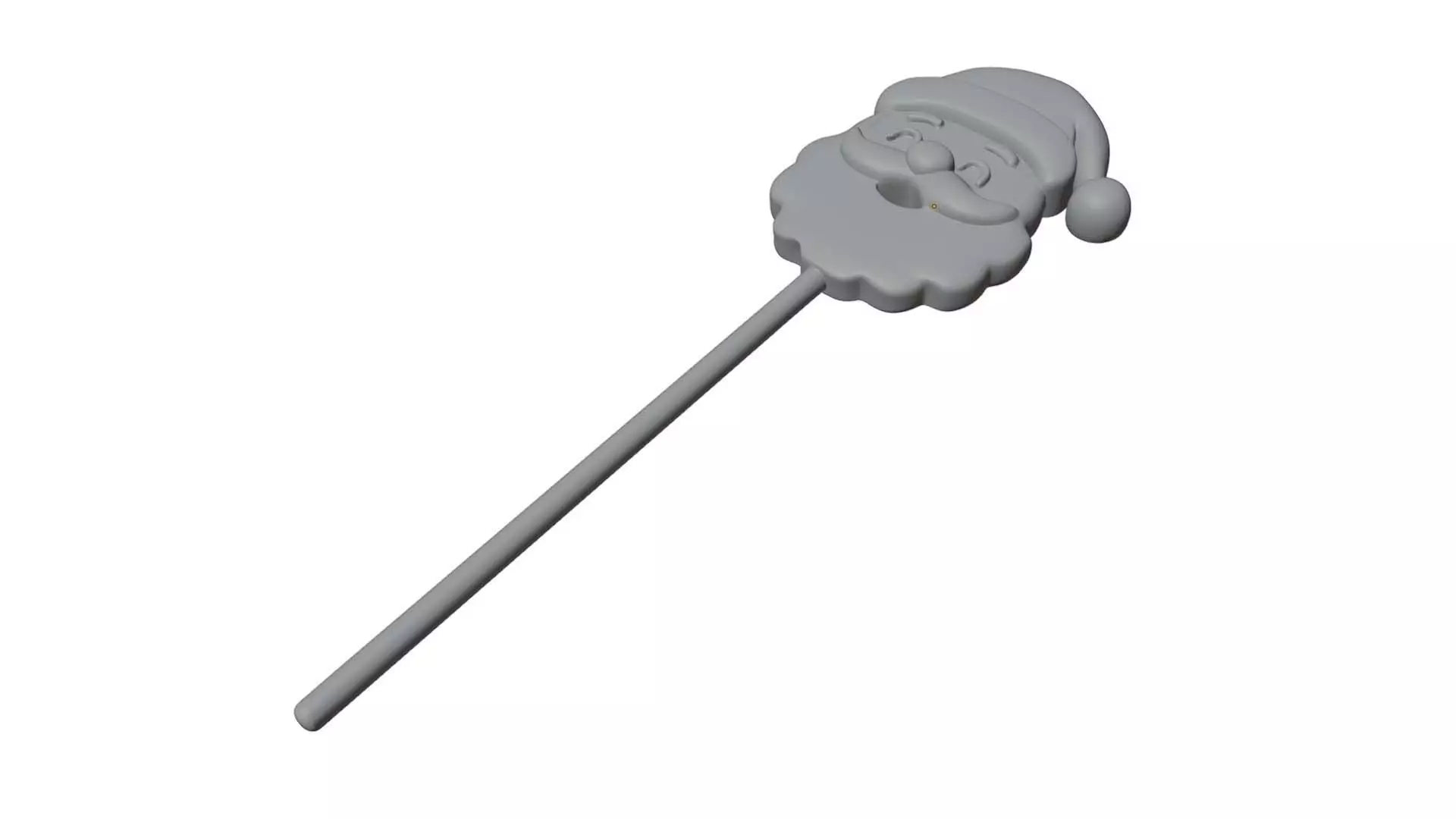 Santa cake topper 3D Print Ready 3D print model_0