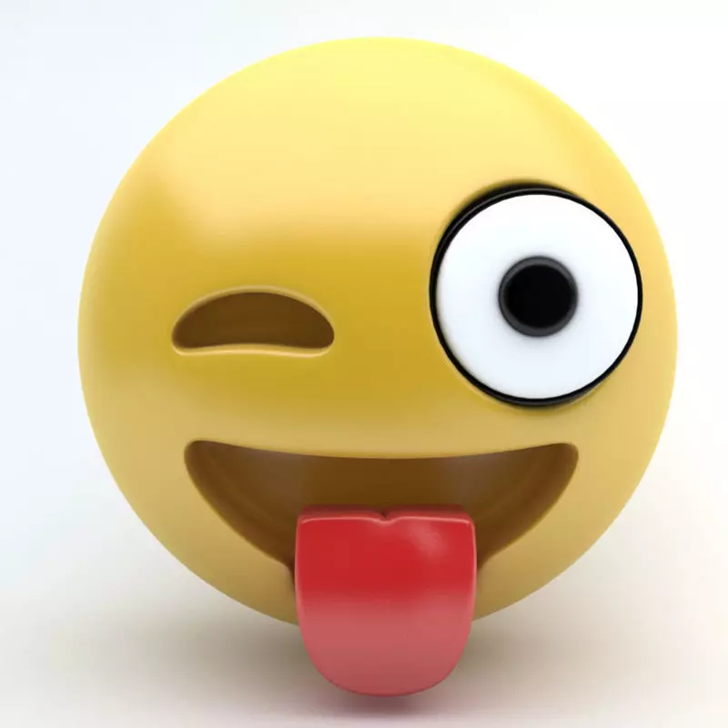 Emoji tongue 3D model