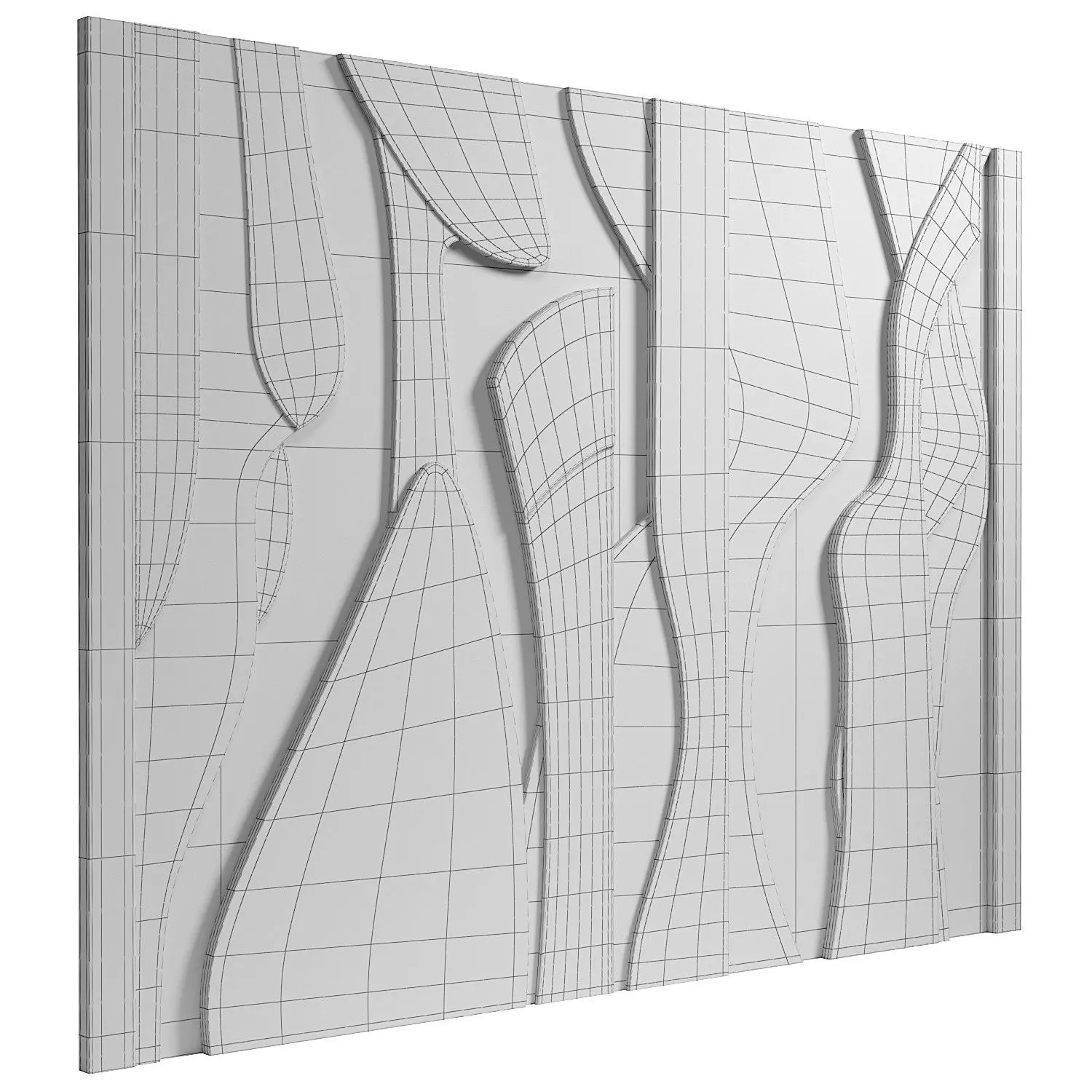 Decorativ panel wave 36 3D model_5