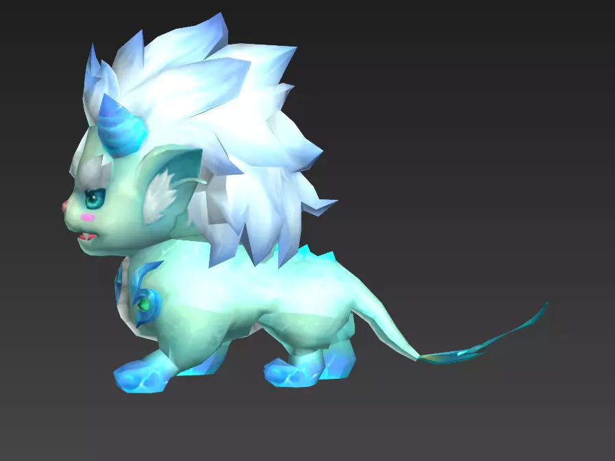 Little Nian Beast Low-poly 3D model_1
