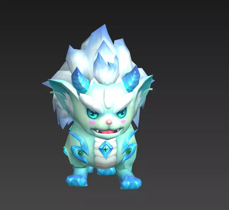 Little Nian Beast Low-poly 3D model_0