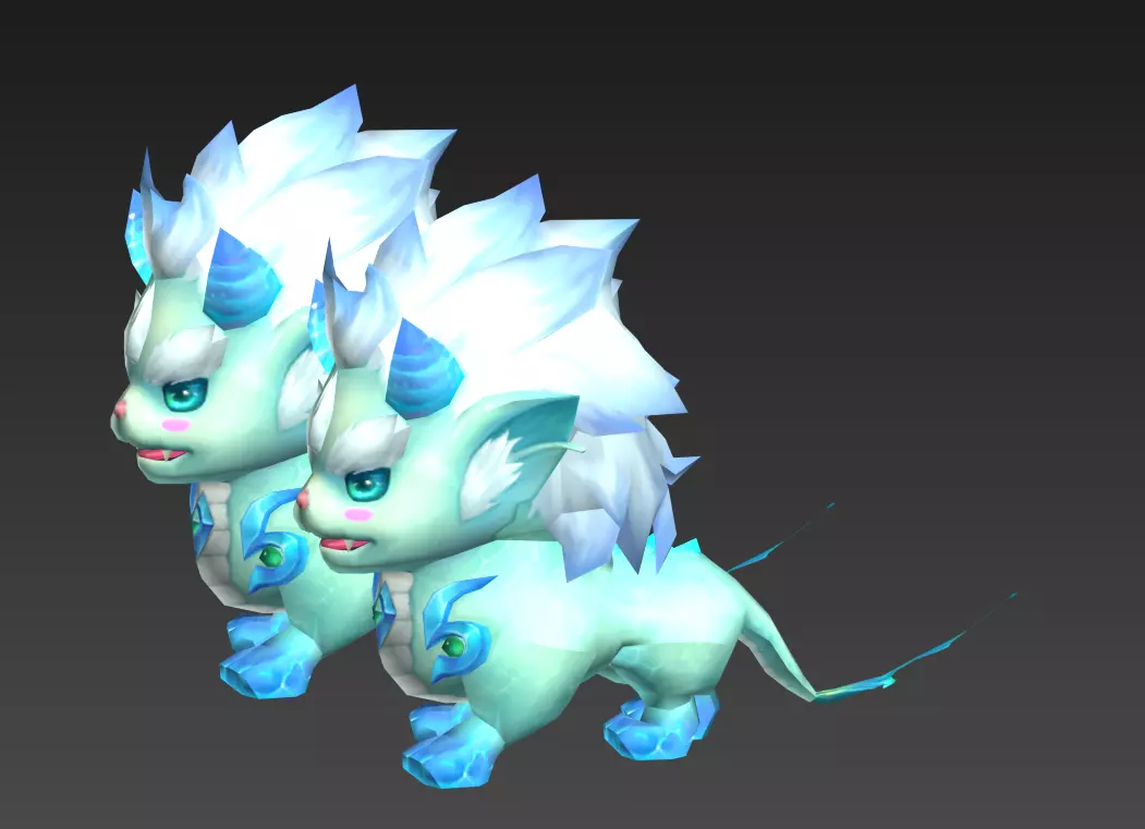 Little Nian Beast Low-poly 3D model_2
