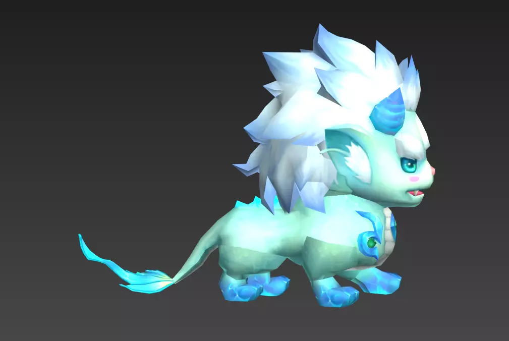 Little Nian Beast Low-poly 3D model_13