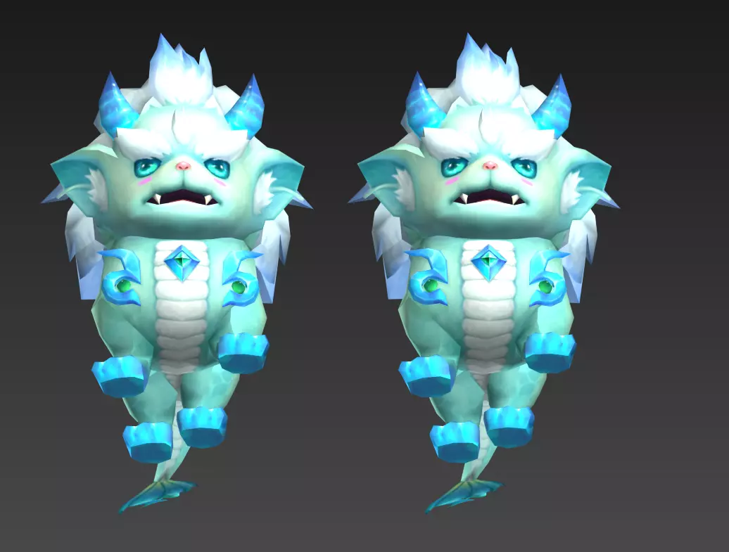 Little Nian Beast Low-poly 3D model_9