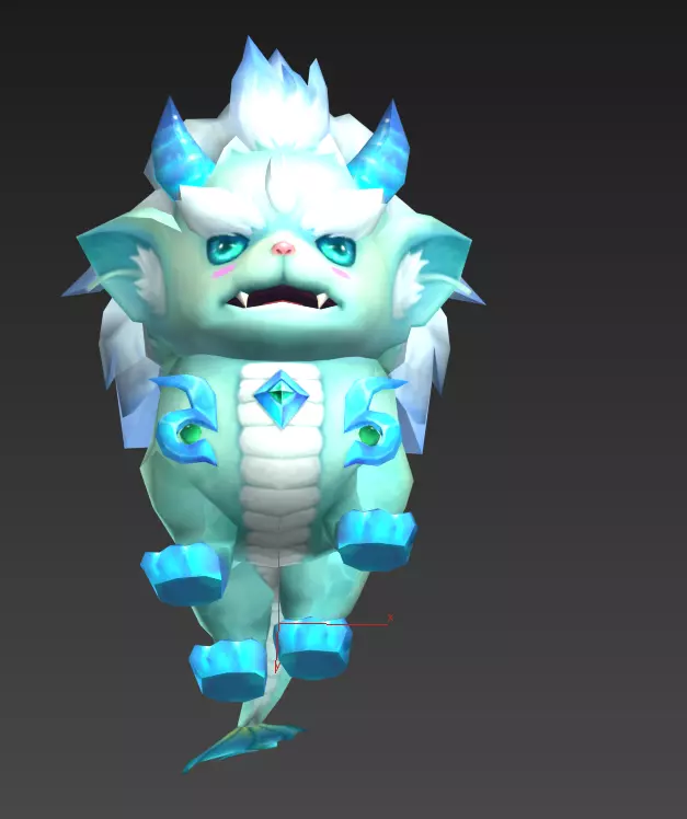 Little Nian Beast Low-poly 3D model_14