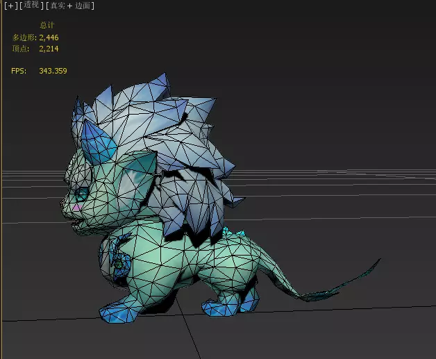 Little Nian Beast Low-poly 3D model_5