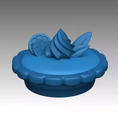 30mm Lemon Pie Decoration and Keychain Ready to Print