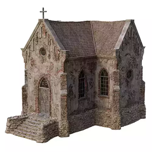 Medieval House Church Free 3D model