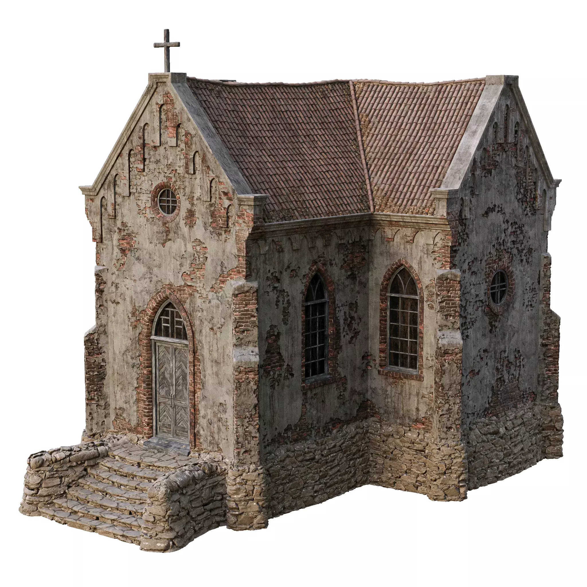 Medieval House Church Free 3D model_0