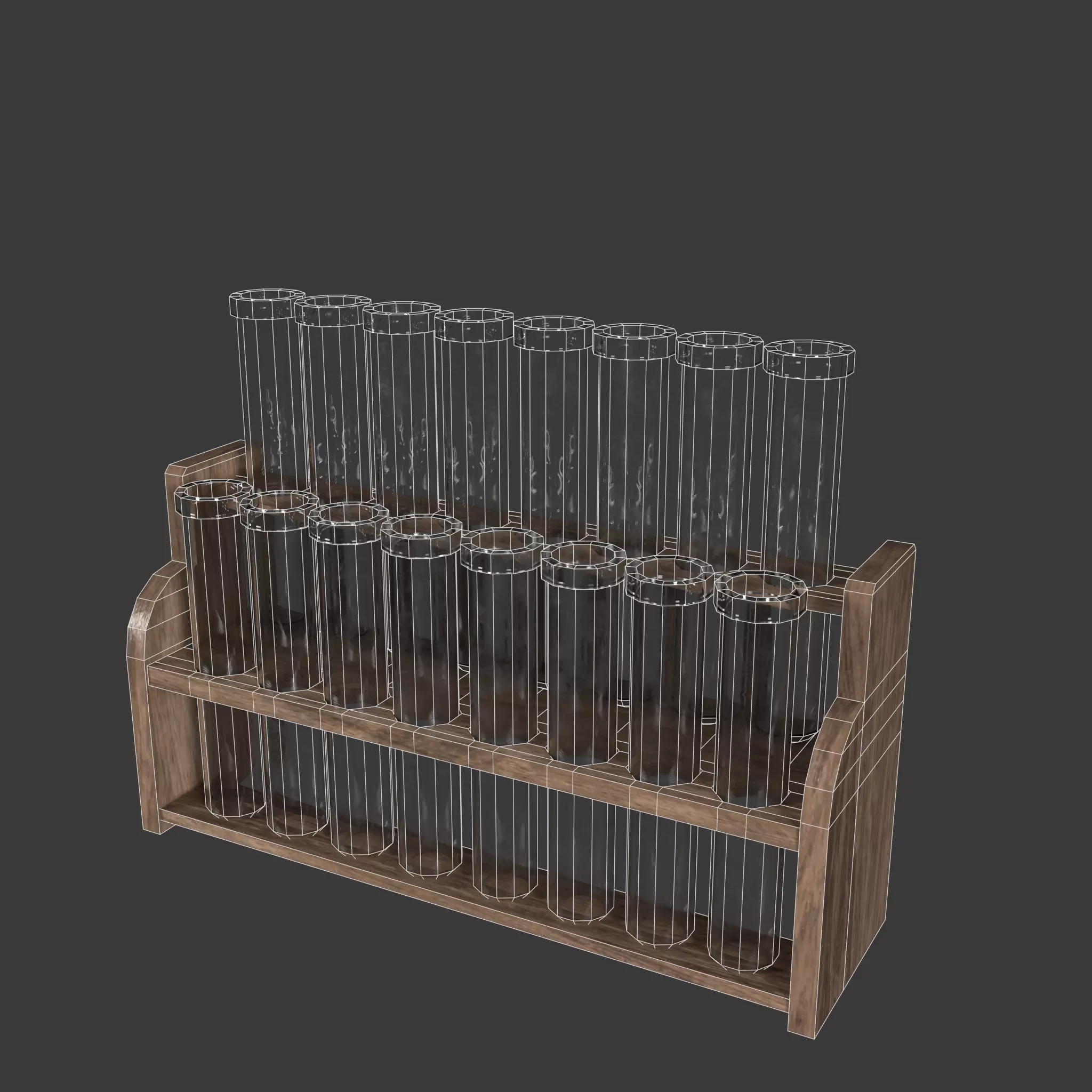 Alchemical Tubes And Jars Low-poly 3D model_6