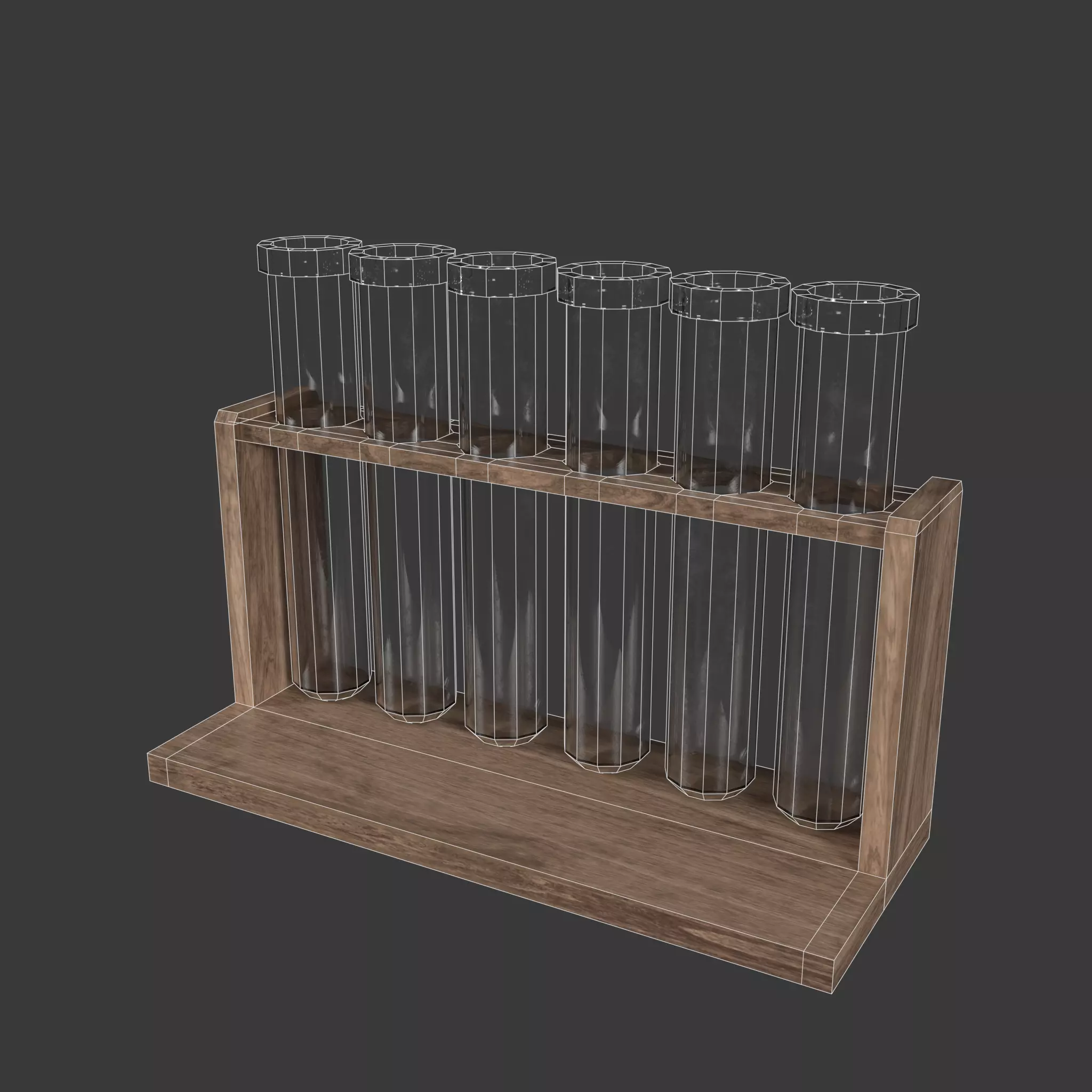 Alchemical Tubes And Jars Low-poly 3D model_20
