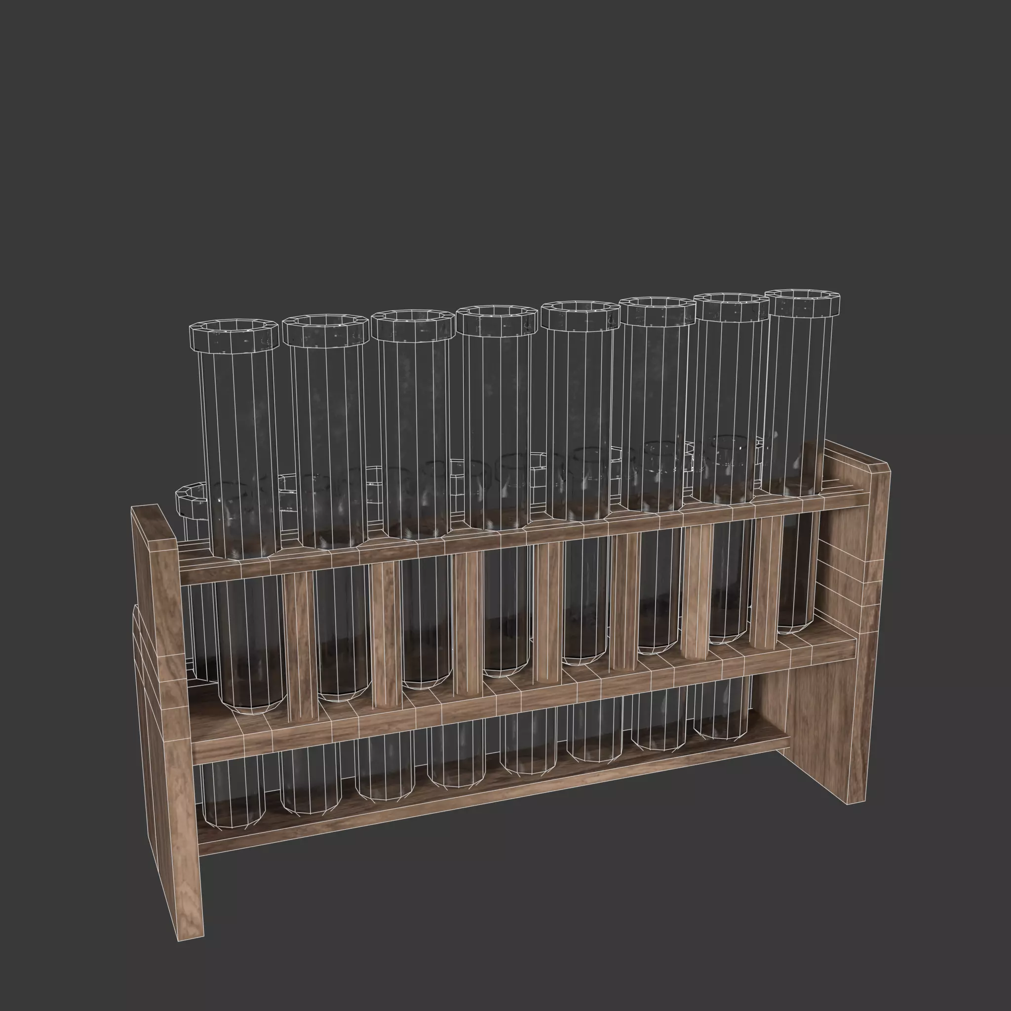Alchemical Tubes And Jars Low-poly 3D model_8