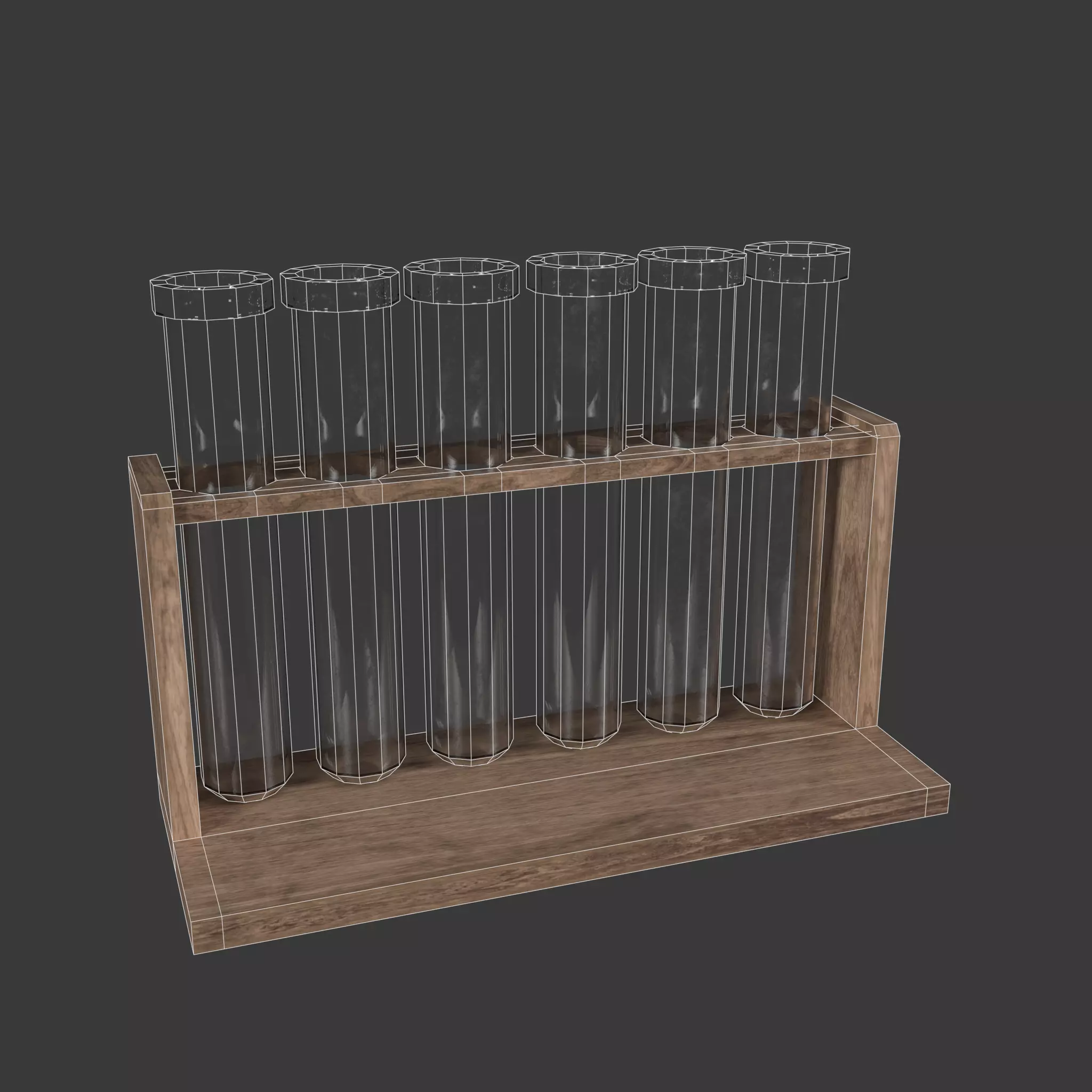 Alchemical Tubes And Jars Low-poly 3D model_18