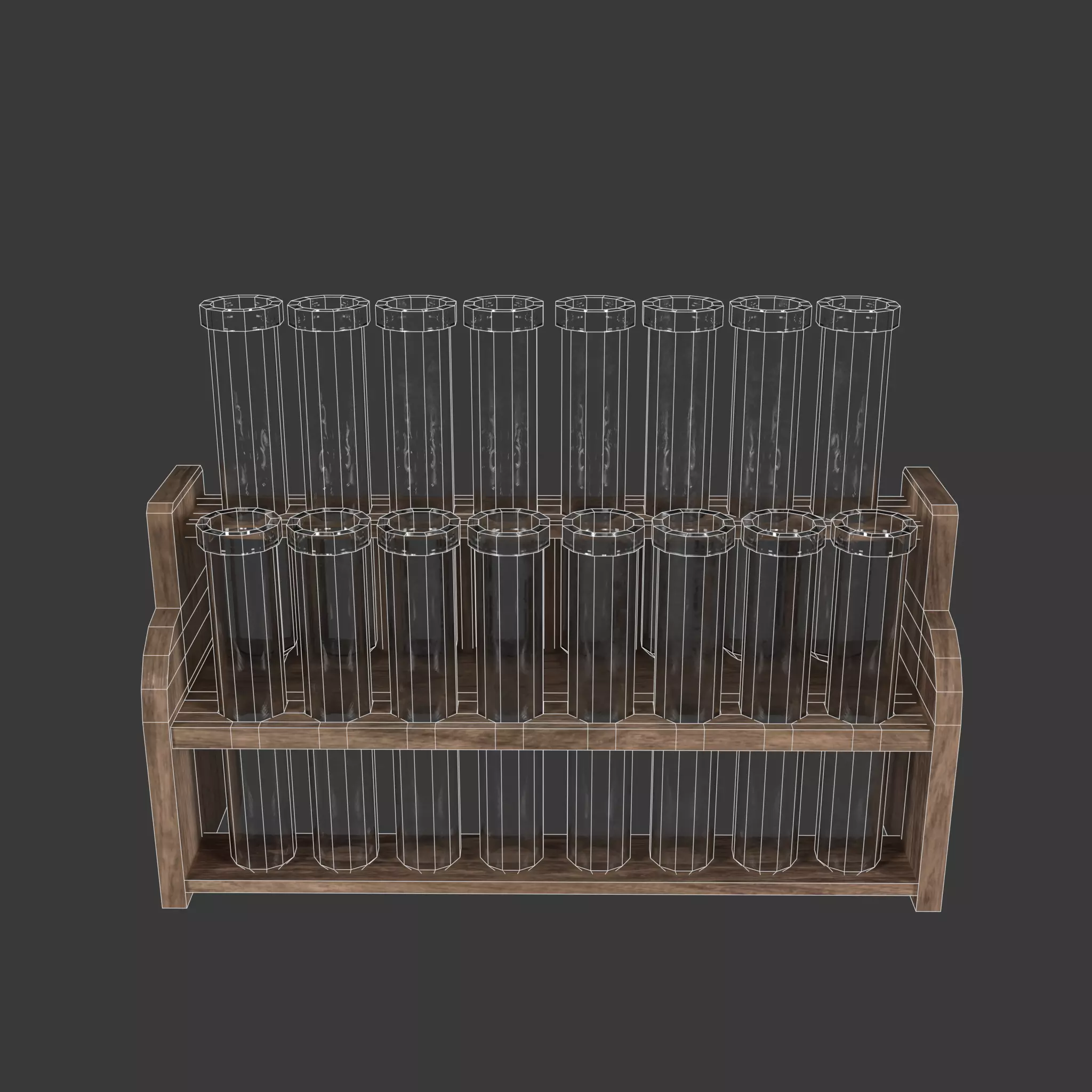 Alchemical Tubes And Jars Low-poly 3D model_2