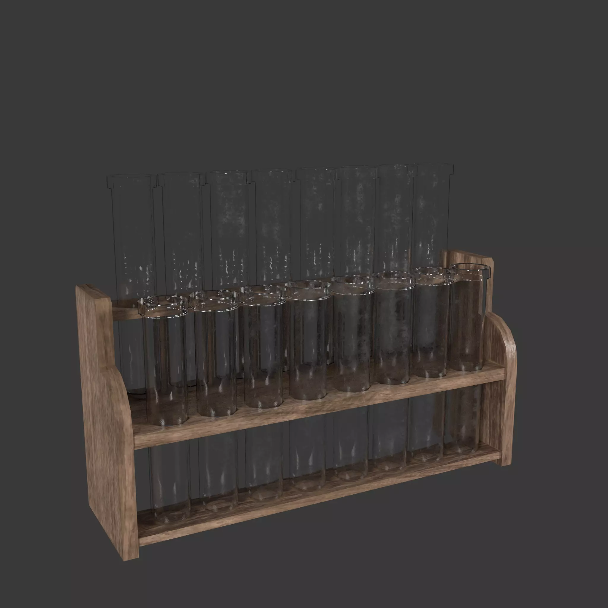 Alchemical Tubes And Jars Low-poly 3D model_3