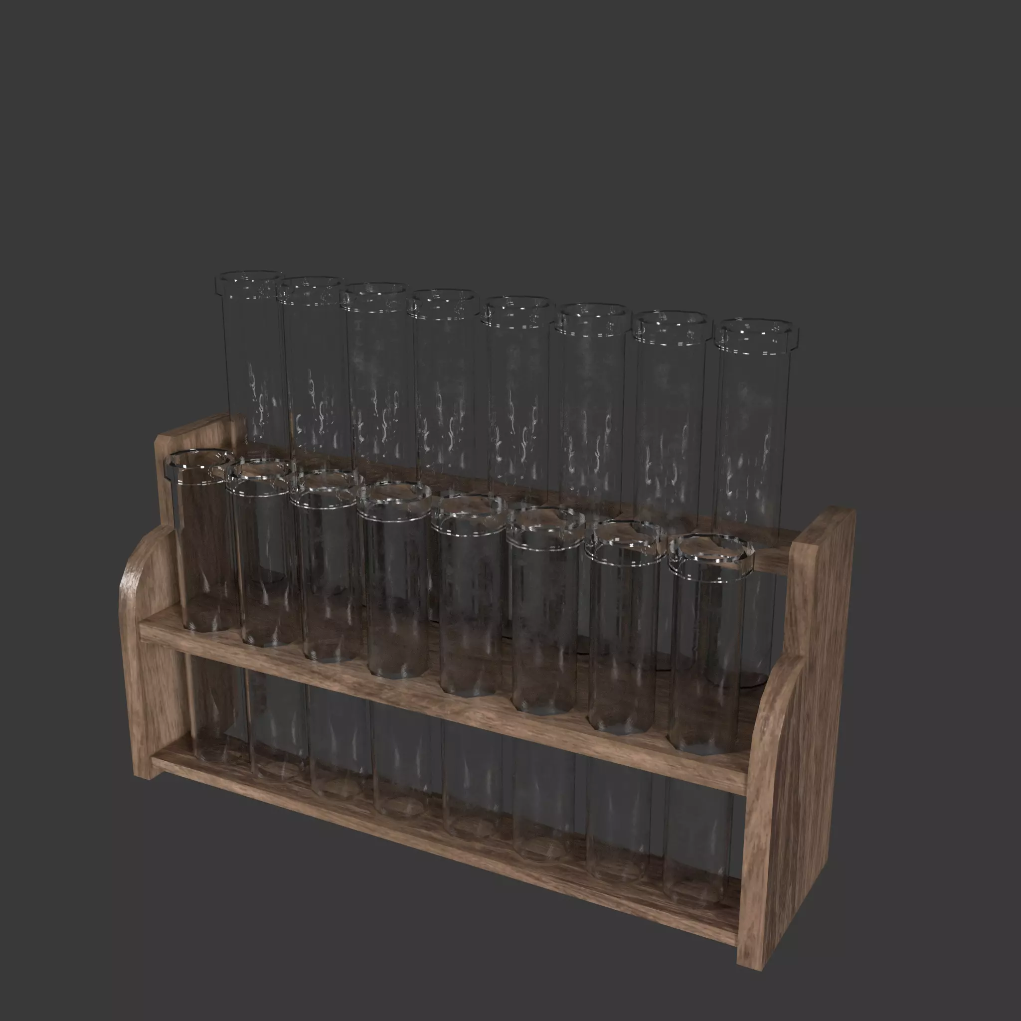 Alchemical Tubes And Jars Low-poly 3D model_5