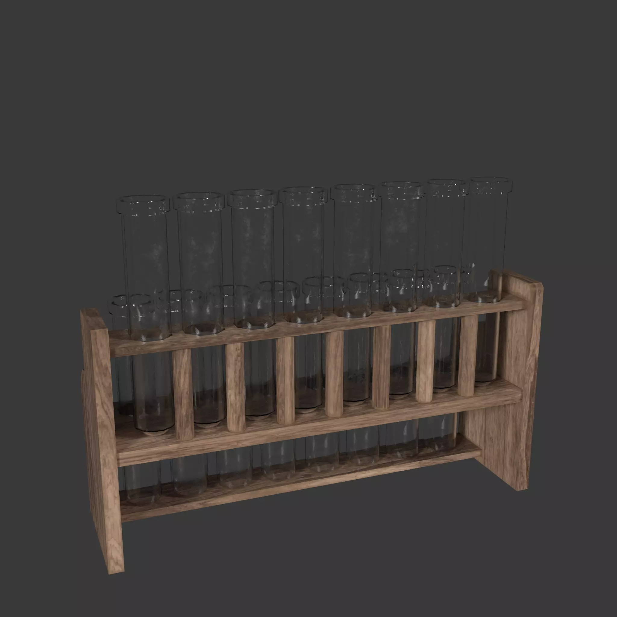 Alchemical Tubes And Jars Low-poly 3D model_7