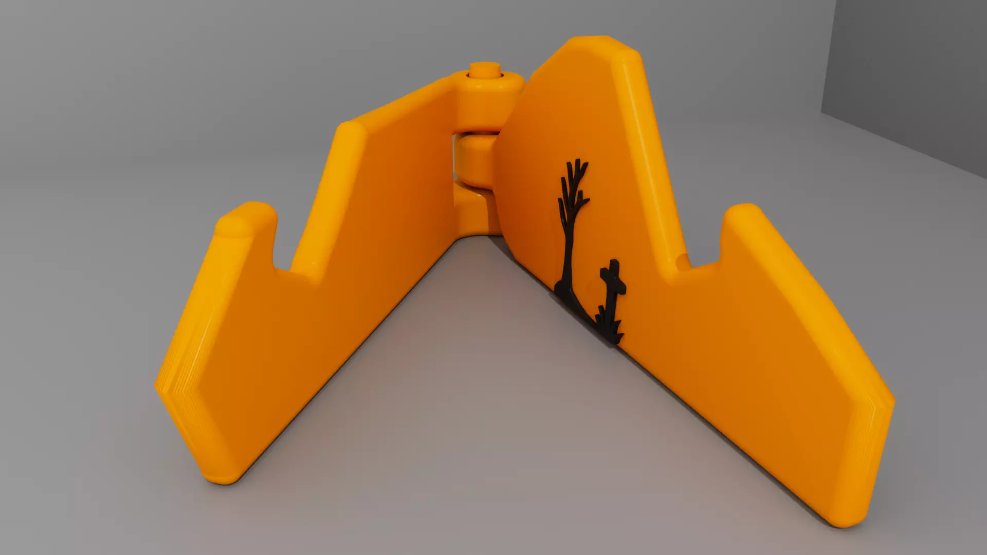 Halloween Phone Stand Support Holder 01 Low-poly 3D model_1