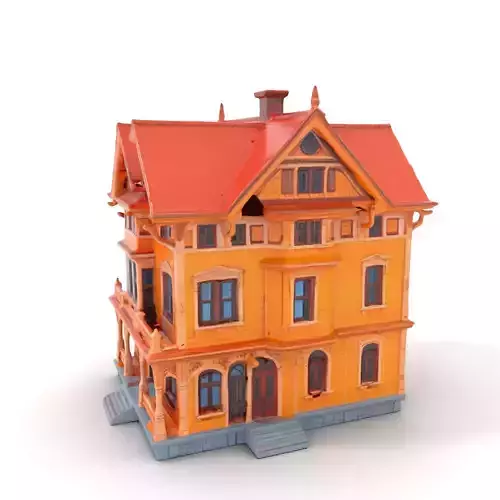 Victorian Cottage model pack Low-poly 3D model
