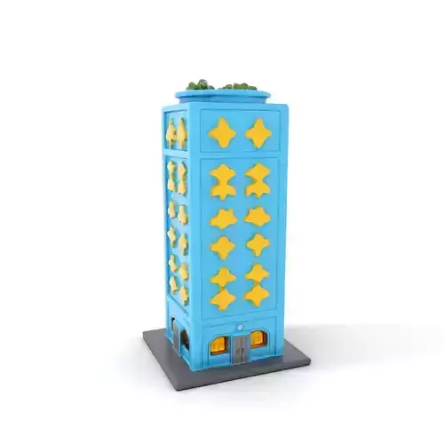 Starry Blue Building model pack Low-poly 3D model