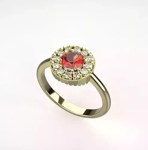 Anello cesto con sfacettature