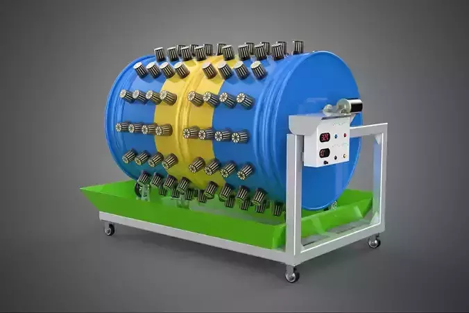 STEEL DRUM 55 GALLON POT GARDEN ROTARY HYDROPONIC PLANT FARM IOT