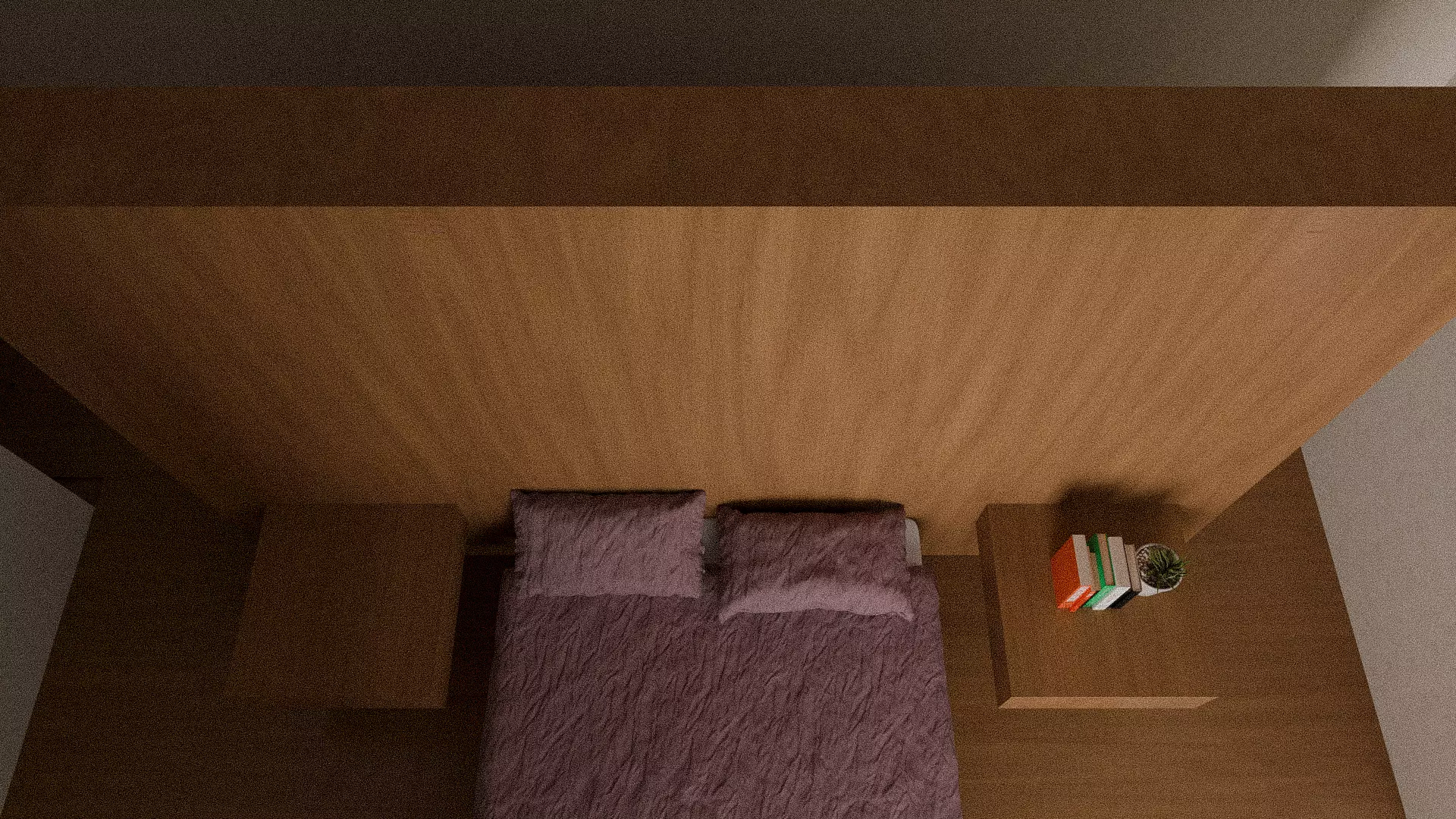 Bed and Head board 3D model_3