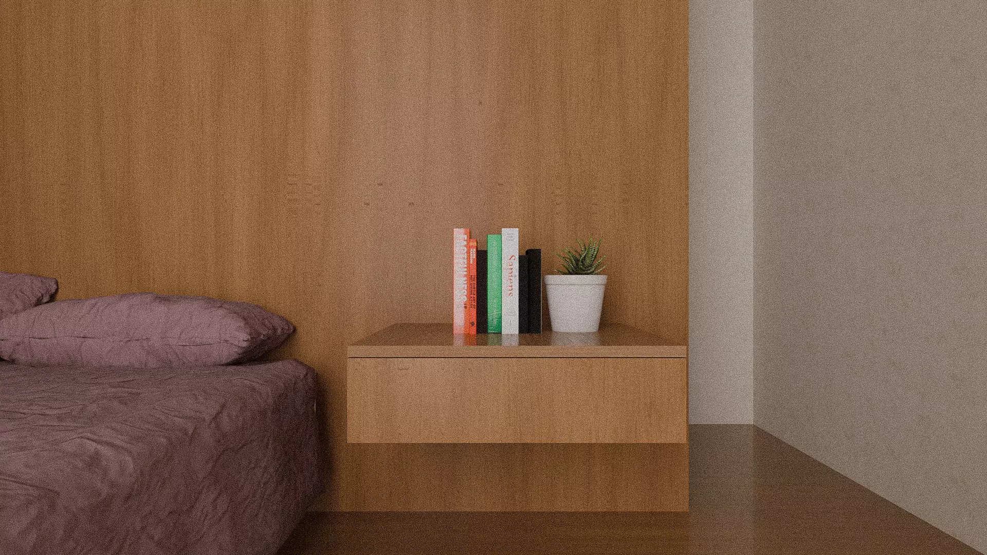 Bed and Head board 3D model_5