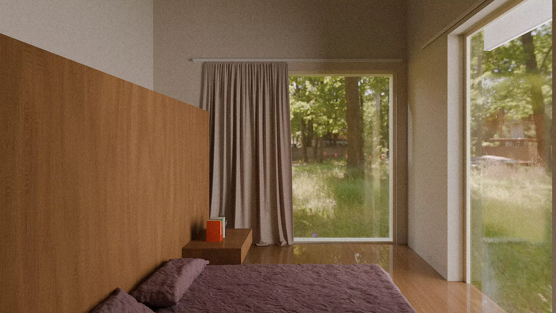 Bed and Head board 3D model_6
