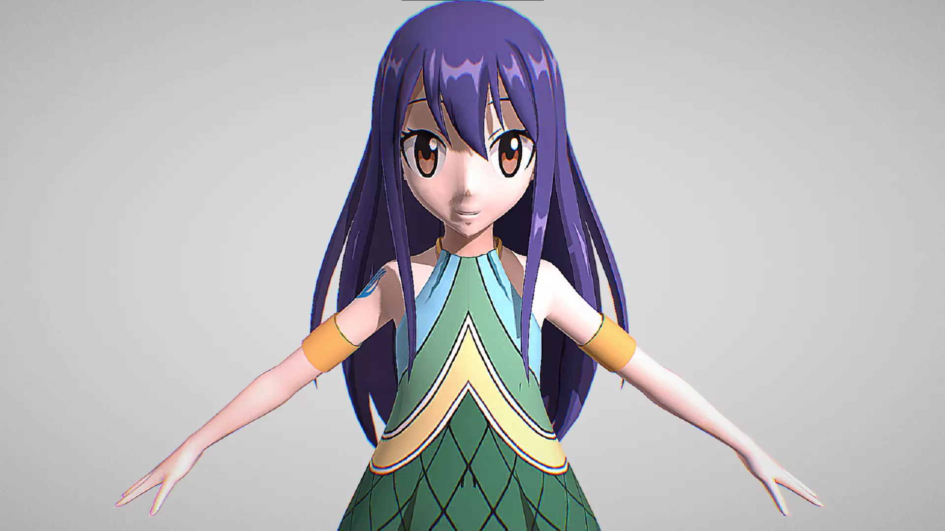 3D model Wendy Marvell - Fairy Tail - Fierce Fight VR / AR / low-poly |  CGTrader