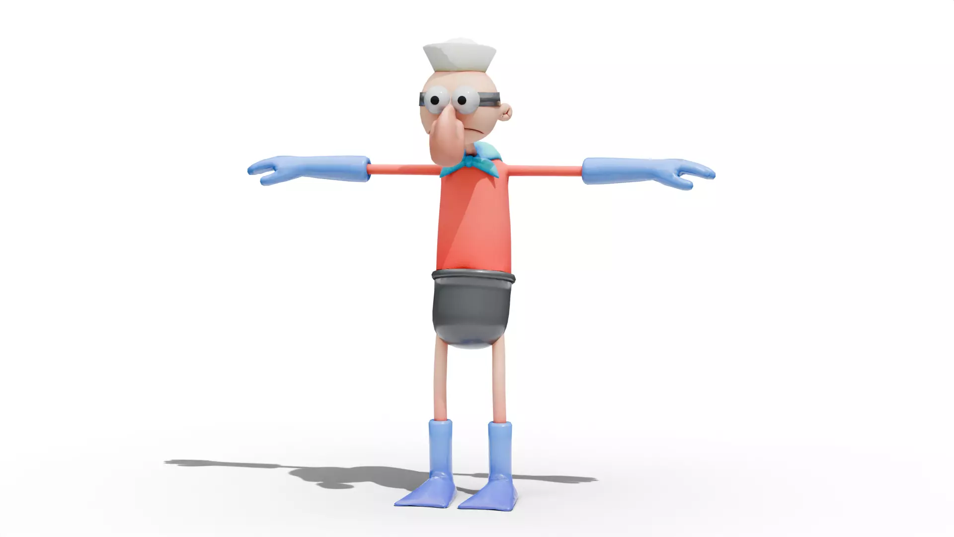 Barnacle Boy - SpongeBob Low-poly 3D model_0