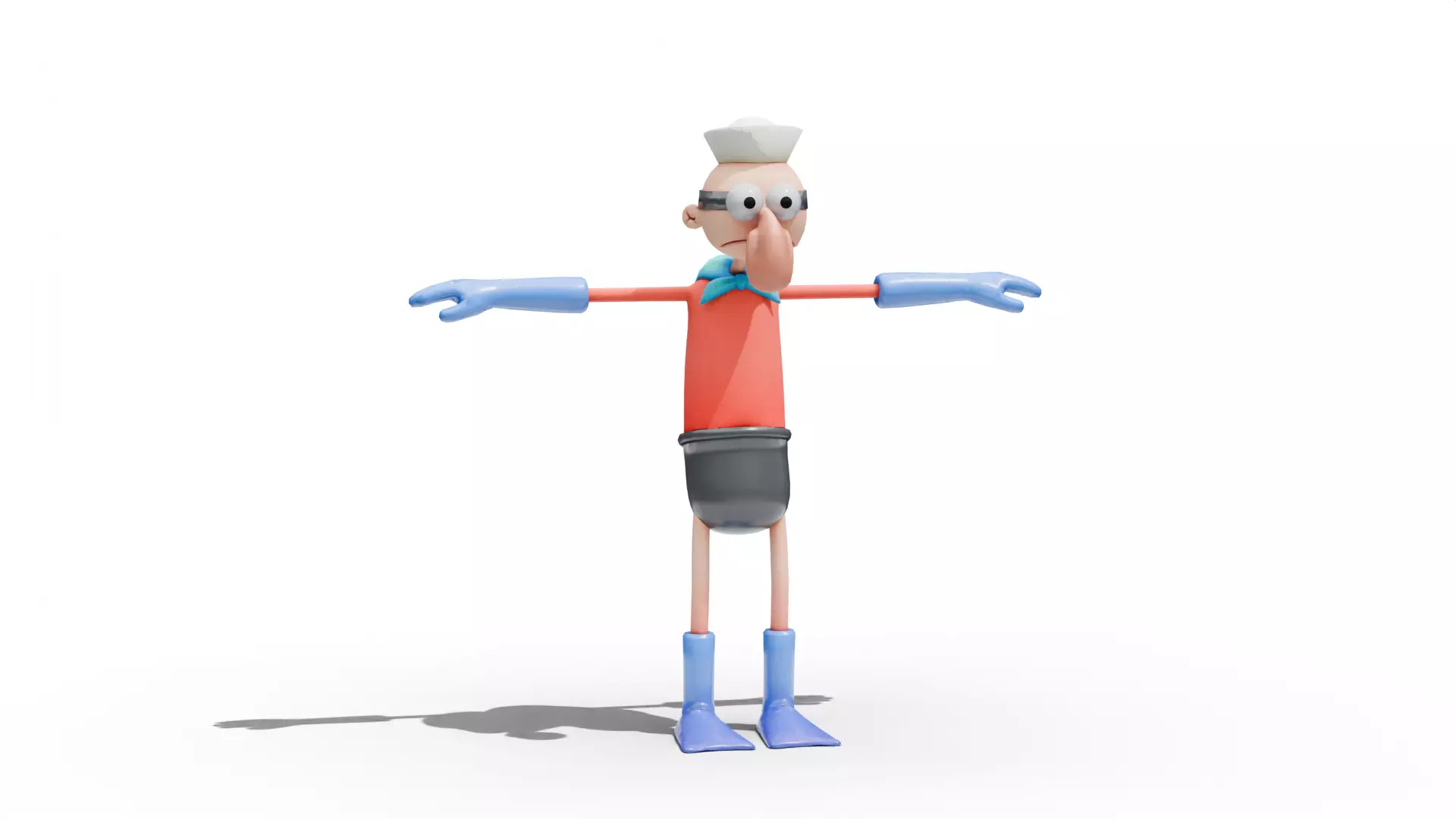 Barnacle Boy - SpongeBob Low-poly 3D model_2
