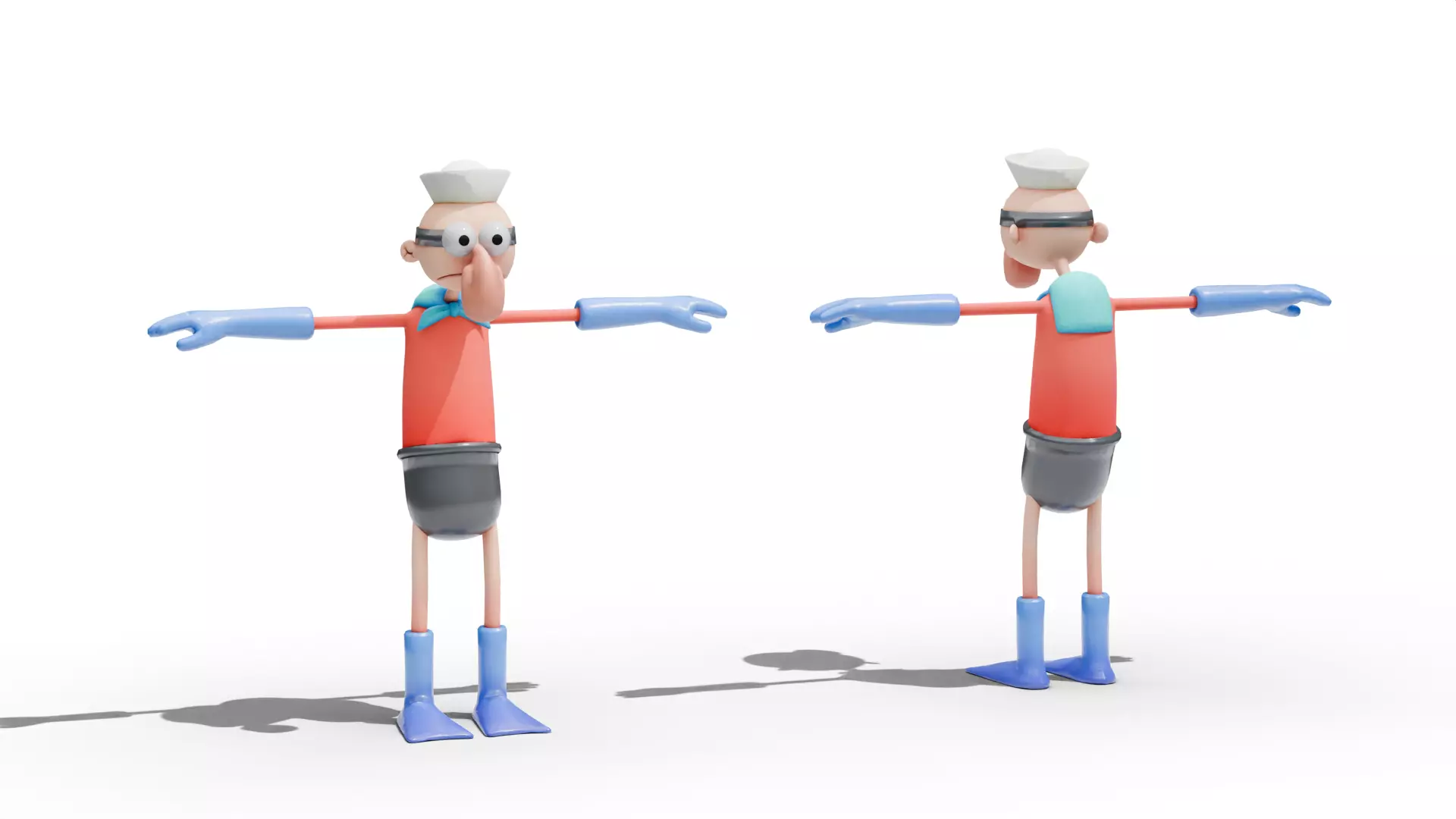 Barnacle Boy - SpongeBob Low-poly 3D model_10