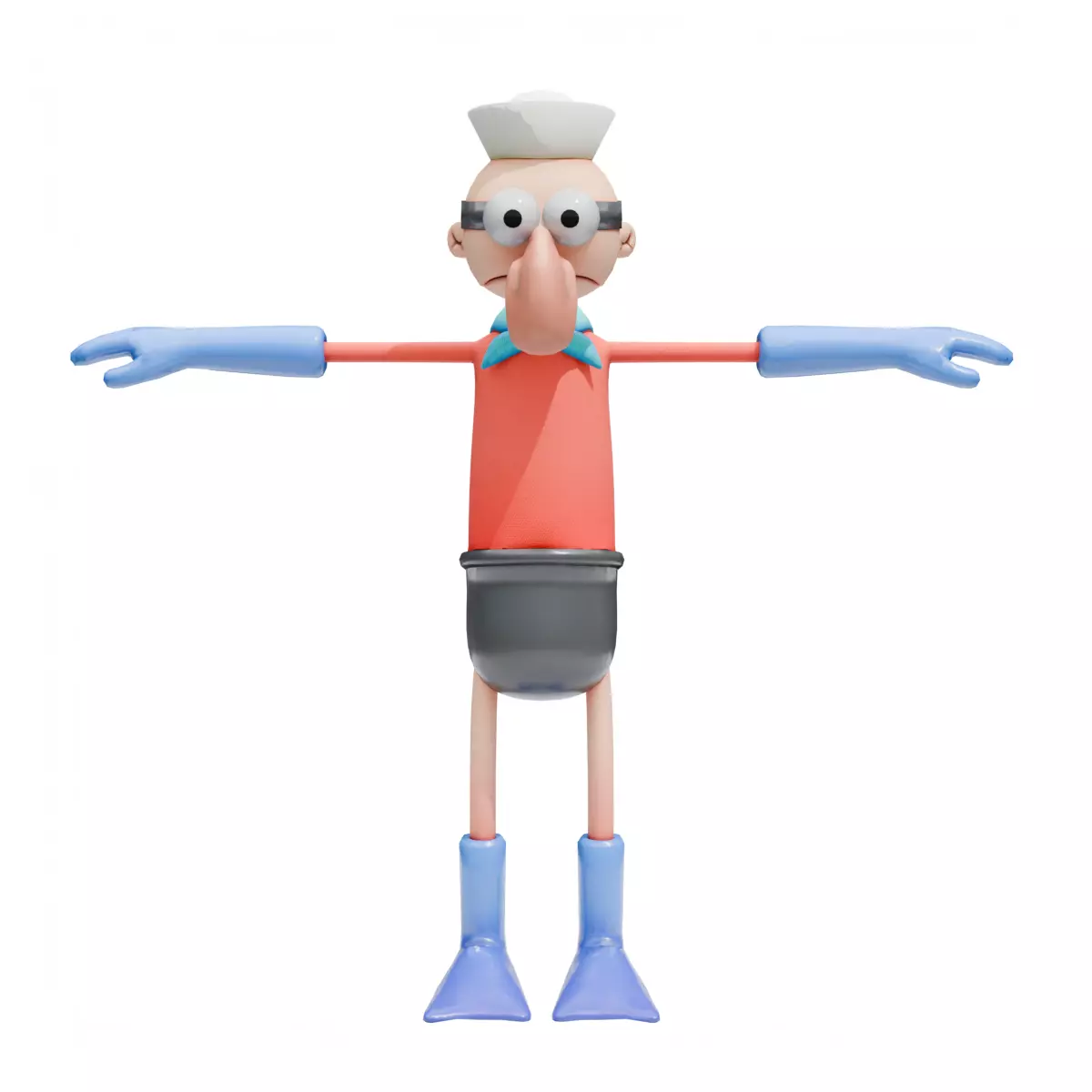 Barnacle Boy - SpongeBob Low-poly 3D model_1
