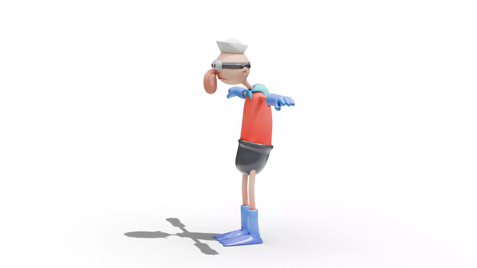 Barnacle Boy - SpongeBob Low-poly 3D model_4