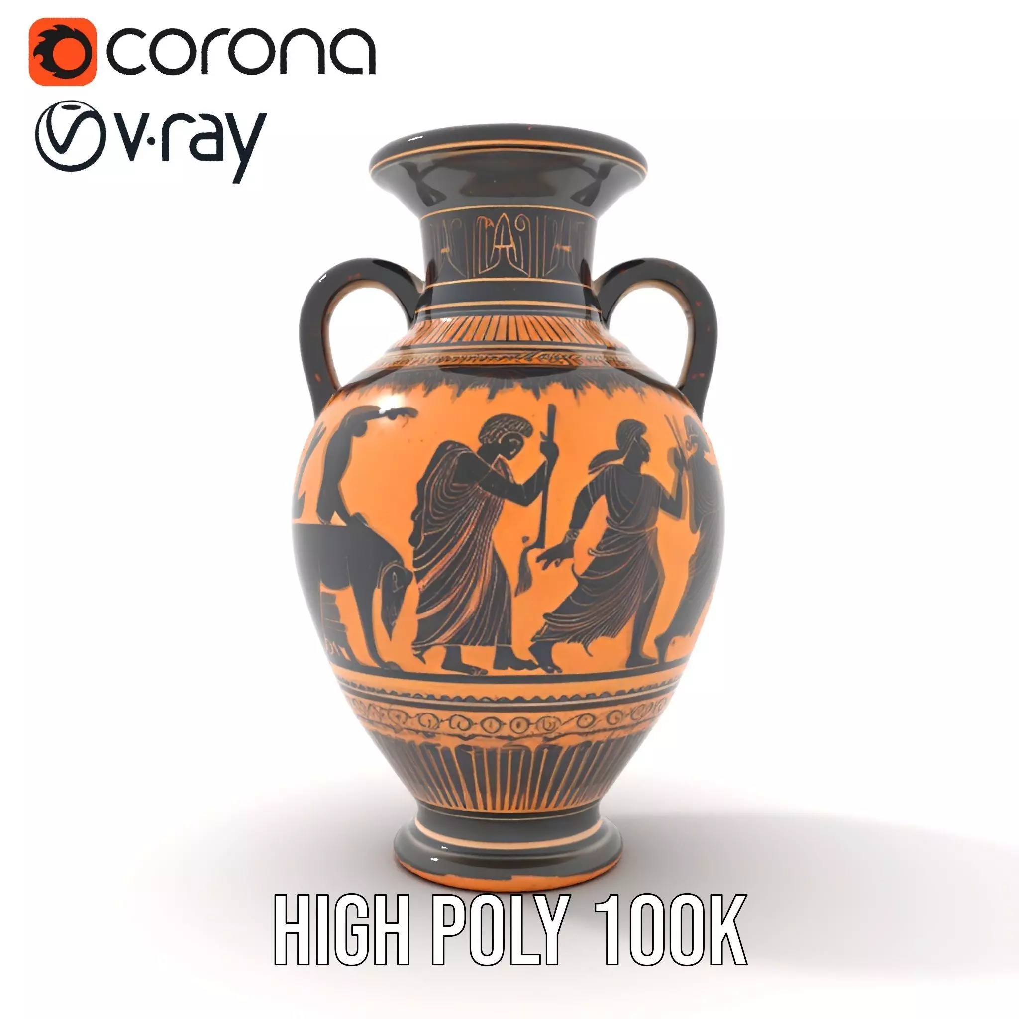 Ancient Greek Vase model pack Low-poly 3D model_23