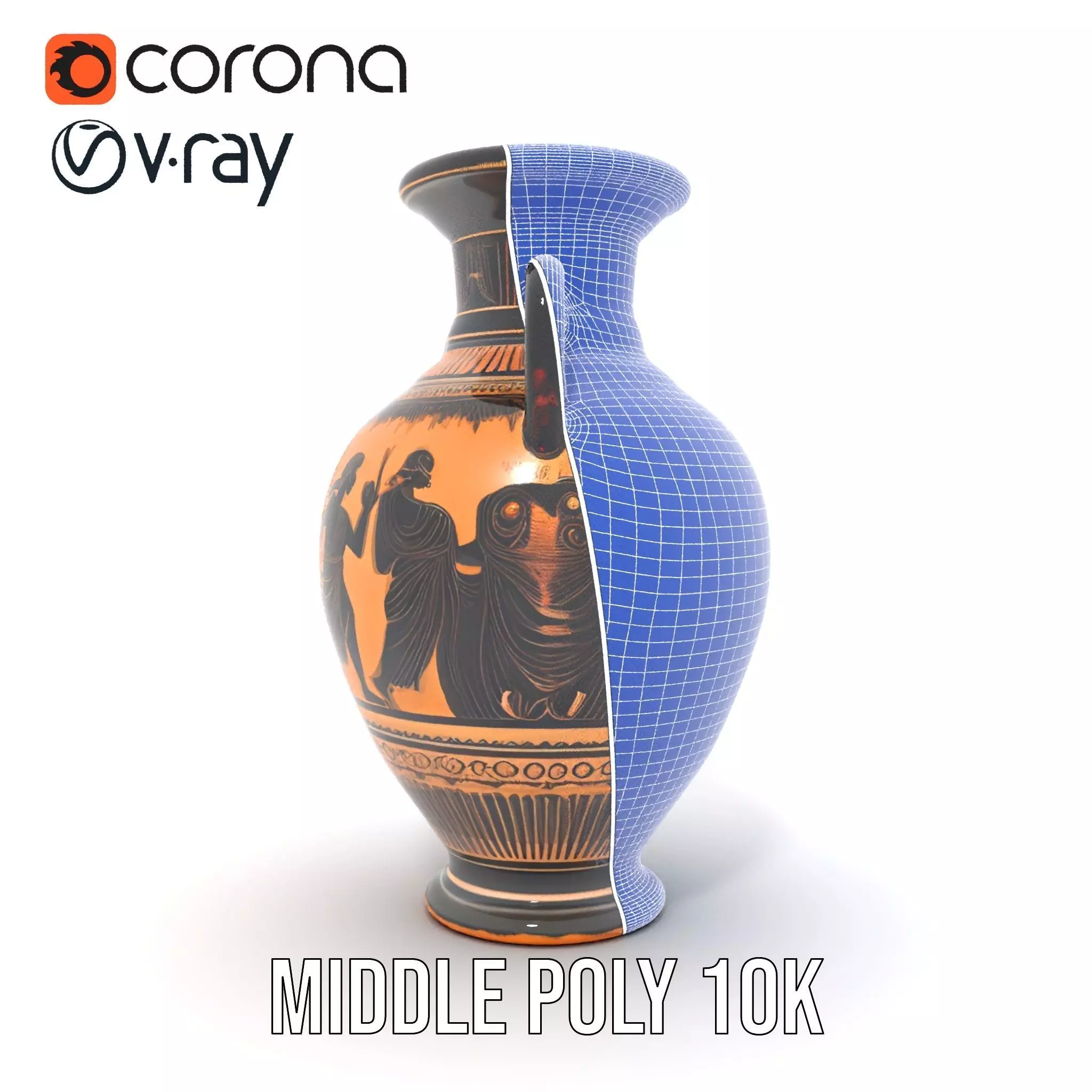 Ancient Greek Vase model pack Low-poly 3D model_27