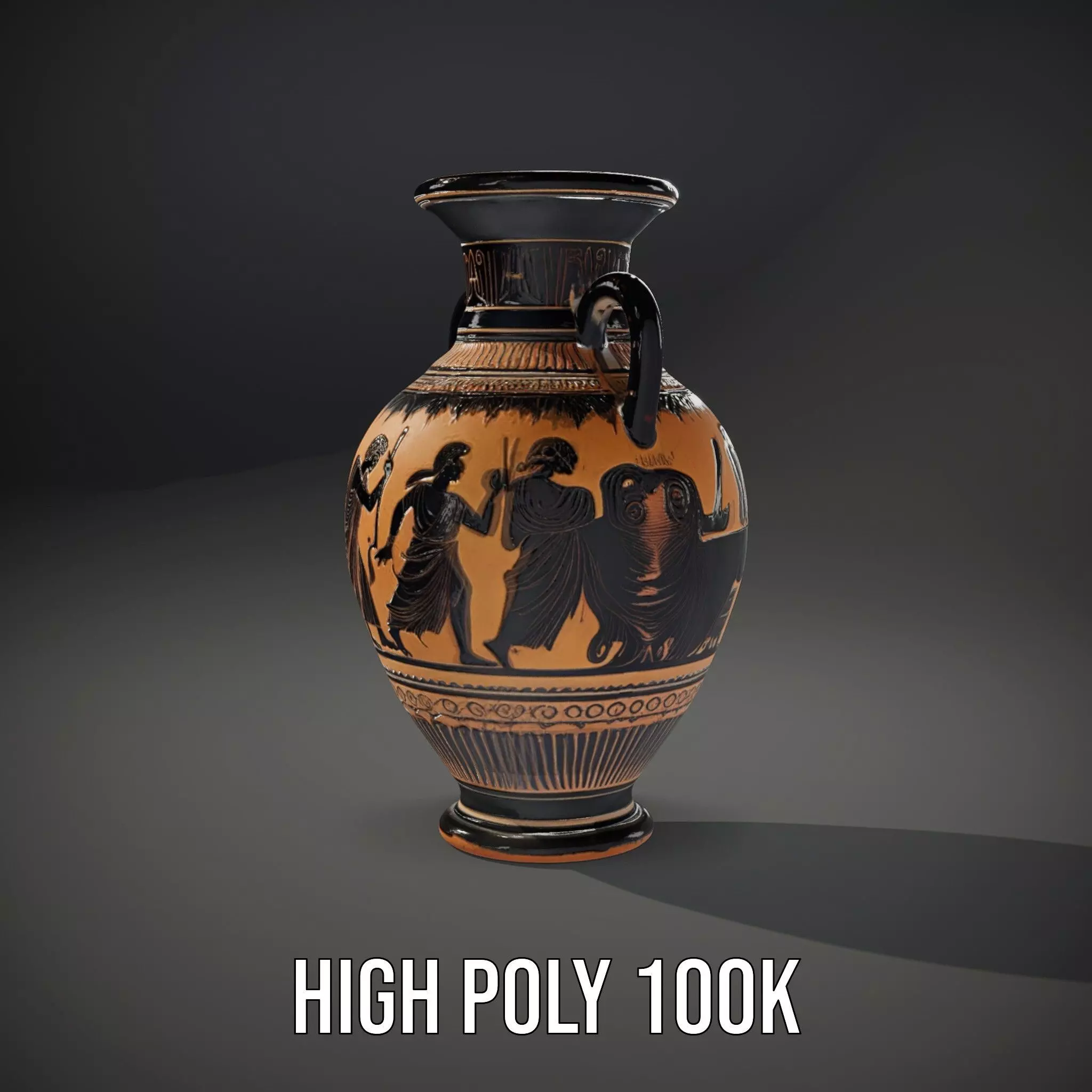 Ancient Greek Vase model pack Low-poly 3D model_8