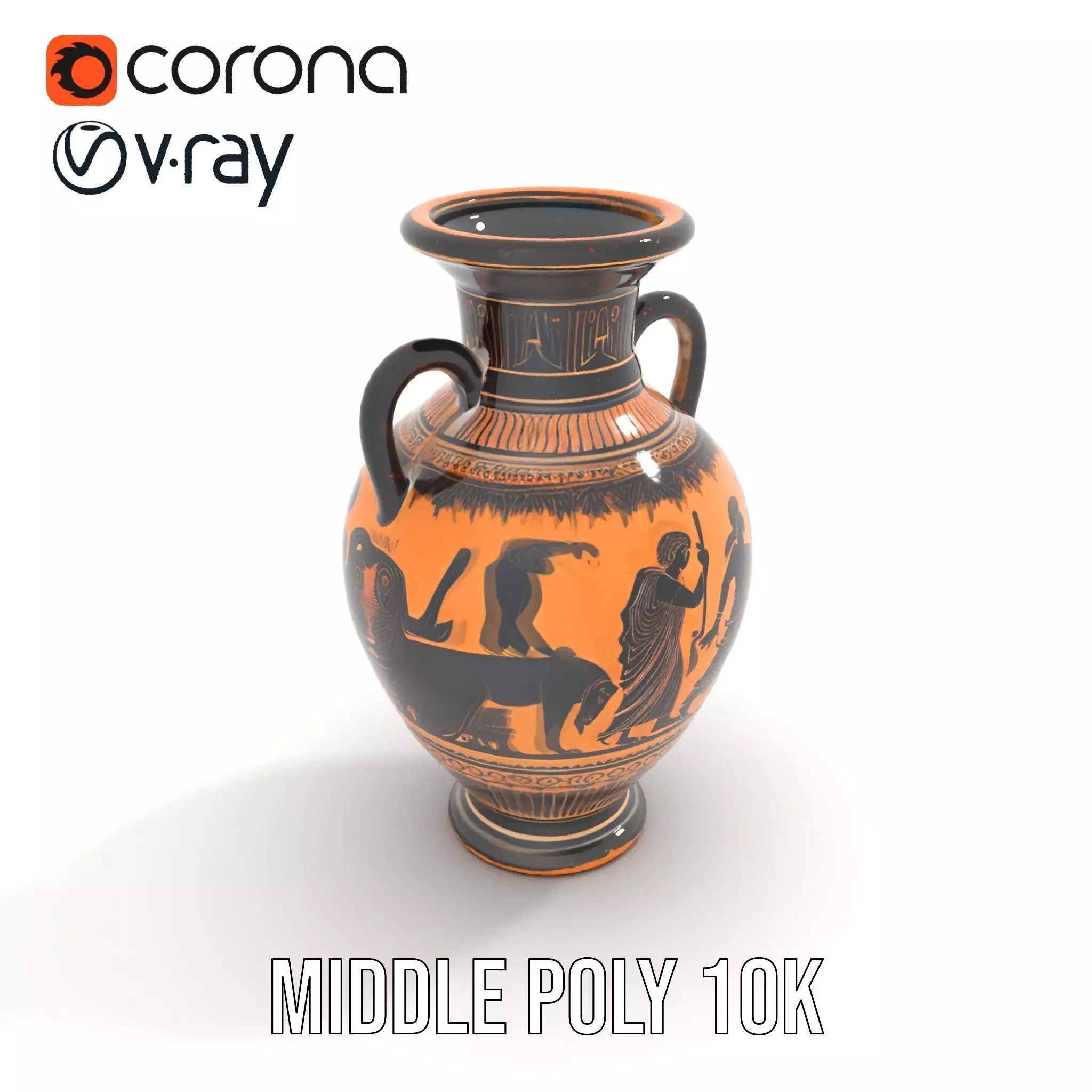Ancient Greek Vase model pack Low-poly 3D model_30