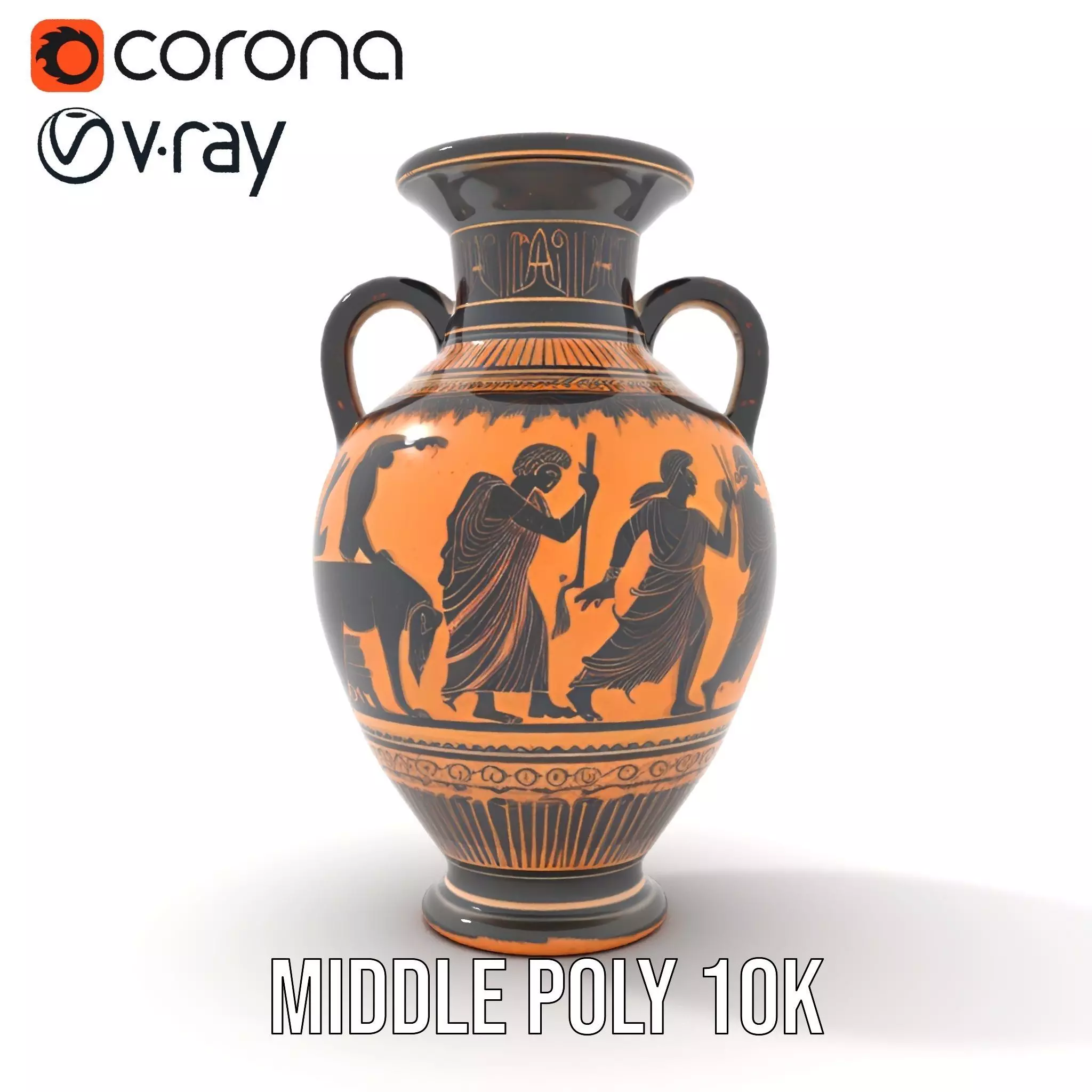 Ancient Greek Vase model pack Low-poly 3D model_5