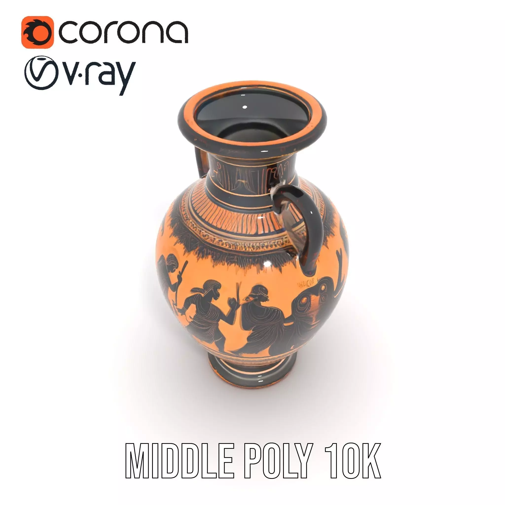 Ancient Greek Vase model pack Low-poly 3D model_24