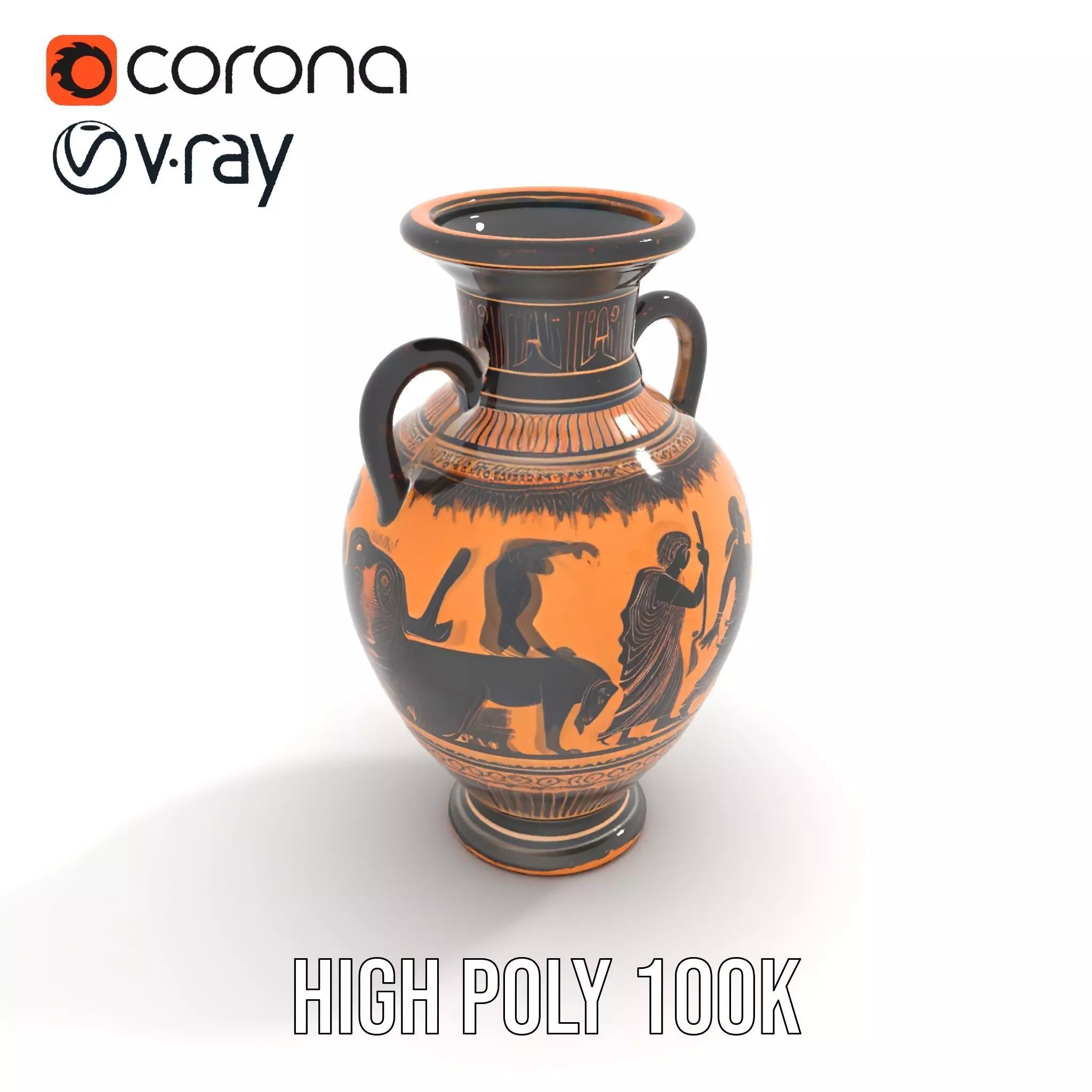 Ancient Greek Vase model pack Low-poly 3D model_20