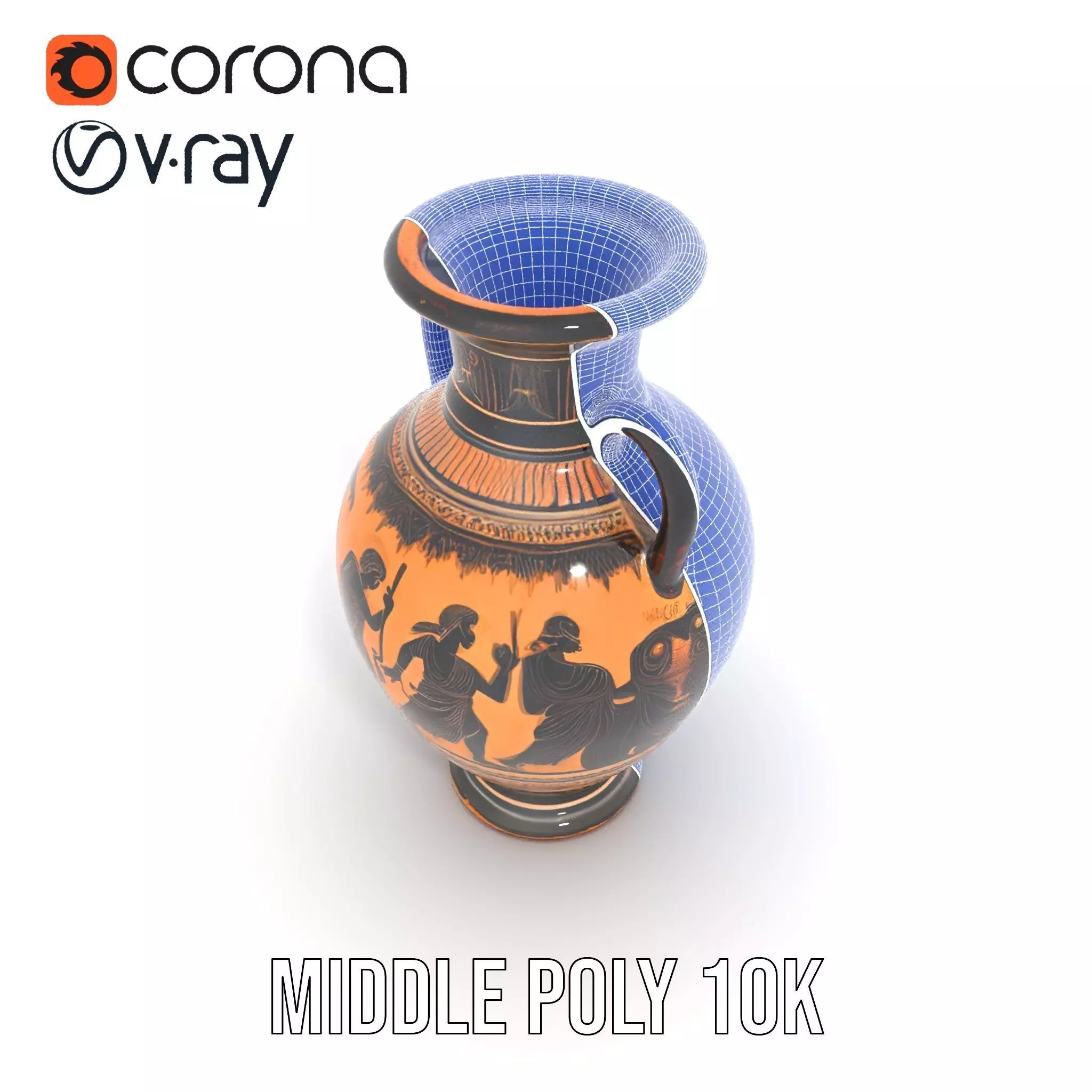 Ancient Greek Vase model pack Low-poly 3D model_18