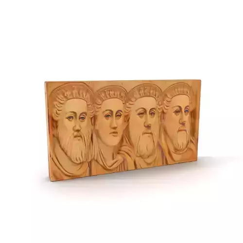 Historical Frieze Relief model pack Low-poly 3D model