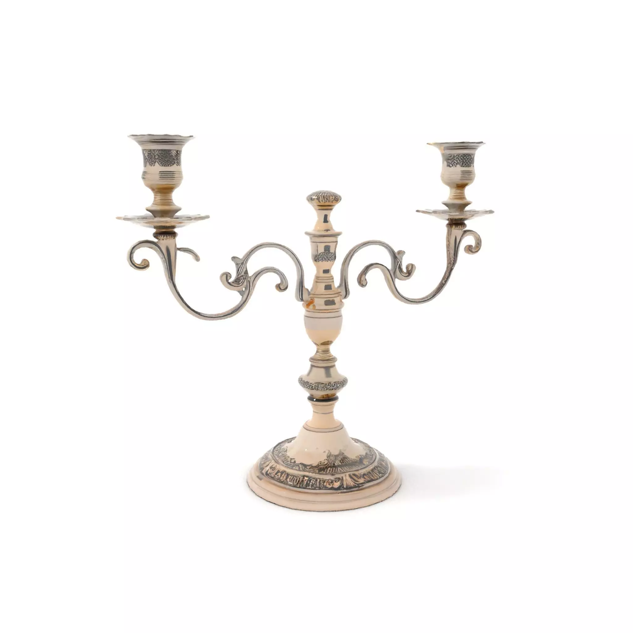 Elegant Silver Candelabra model pack Low-poly 3D model_14