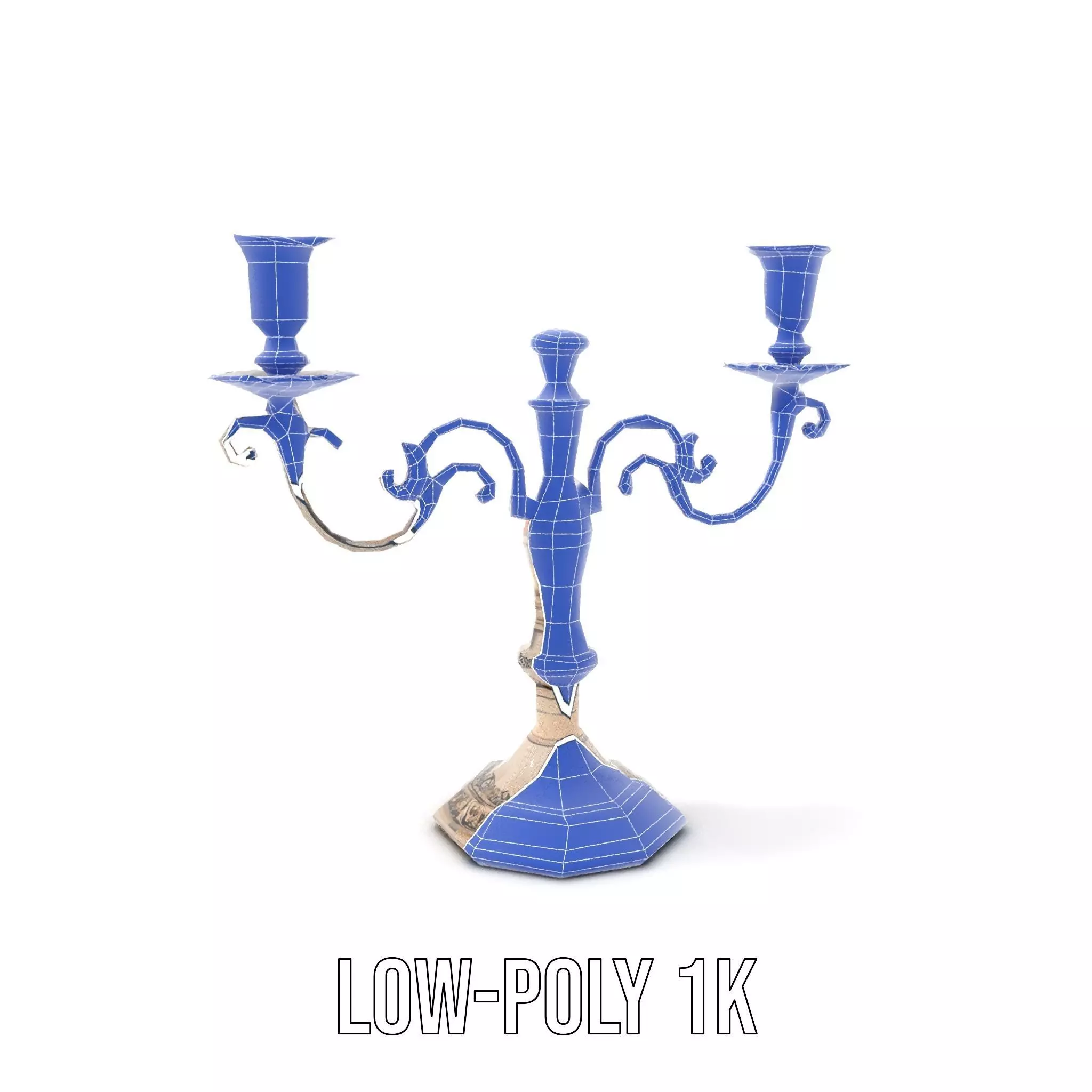 Elegant Silver Candelabra model pack Low-poly 3D model_25