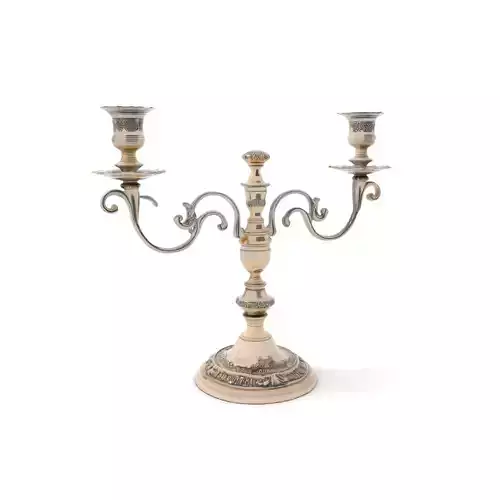 Elegant Silver Candelabra model pack