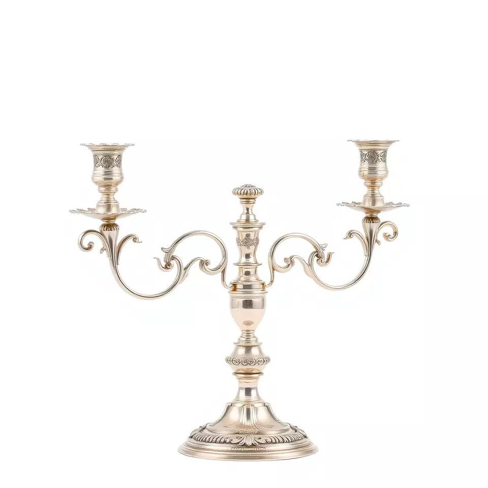 Elegant Silver Candelabra model pack Low-poly 3D model_2